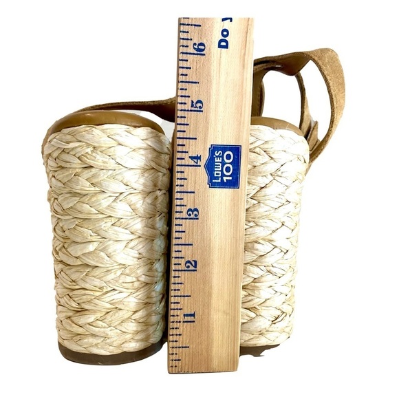 Marc Fisher Brown Nelly Suede Woven Wedge Sandals Size 11 - Picture 12 of 12